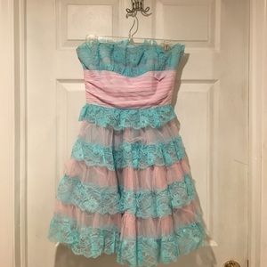 Betsy’s Johnson cotton candy tulle and lace dress